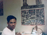 Fred Adkins in the barracks - May 1968