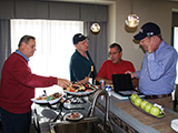 Reception - Gary Palmer, Jon Crawford, Gary Broms and Paul Baker