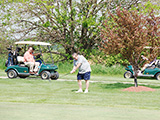 A couple hours of golf followed the speedway tour