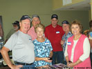 Steve Bisel, Craig Meyers, Jim Jenkins, Jeanne Schabel, Paul Baker, Chuck Schabel, Marilyn Meyers (L-R)