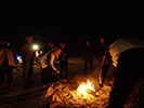 Marshmallow roasting time at the fire