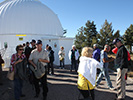 The group arrives at the observatory housing the 32-inch Schulman telescope we will be viewing