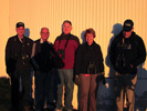 Sunset lighting (L-R): Steve Carr, Bill Woodward, Jim & Marie Jenkins & Paul Baker