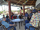 On Sunday we gathered for a debriefing by the pool after breakfast
