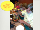 Steve Bisel enjoys his sizzling Fajita dinner. Little did we know this dish would set off the hotel's fire alarm!