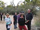 The walkers on the trail