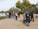 The group arrives at the river