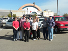 Group shot in front of the museum