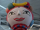 The balloons on display were colorful and whimsical