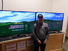 Chuck Schabel got high score on the flight simulator