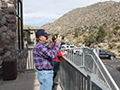 Bob Strand taking a shot of the tram from the lower terminal