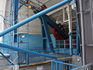 Shot of the steel framework of the llower terminal