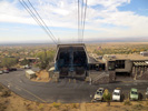 View back to lower terminal as the car starts up the mountain