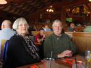Linda and John Ging relaxing in the High Finance restaurant at the top of the tram