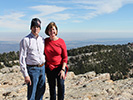 We made it! Steve and Dede Carr at the CCC hut