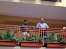 Steve Carr and Paul Baker waiting in front of our conference room