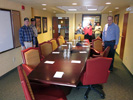 The hotel provided us with a board room for our debriefing session