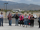 The photographers gather to catch the arrivals