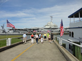 The group on the way to the Yorktown.