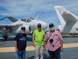 Bill Woodward, Paul Baker and Steve Bisel on the flight deck.