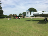 The static aircraft display at Shaw AFB included an F-111 and an A-10 Thunderbolt (Warthog)