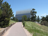 The chapel is the most distinctive building at the Academy