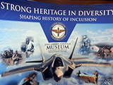 The group toured the museum at Lackland