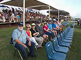 The 320th MMS reviewing stand