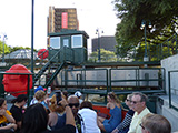 The group gathers in the boat for the river cruise