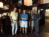 The group gathers for lunch