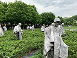 Sculptures of soldiers at the Korean War Memorial