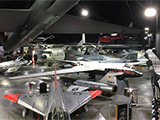 View of the Cold War Gallery at the museum. Note the F-100D at the left. This aircraft flew with the Air Force Thunderbirds from 1964-68 and was probably at the Wethersfield Air Show in 1968.