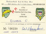 Rod & Gun Club Membership Card. Submitted by Chuck Schabel