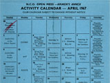 Airman's Club April 1967 Calendar - Side 2. Submitted by Chris Strobel