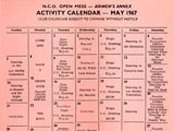 Airman's Club May 1967 Calendar - Side 2. Submitted by Chris Strobel
